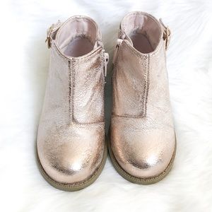 Nina Toddler Rose Gold Pink Booties Size 7